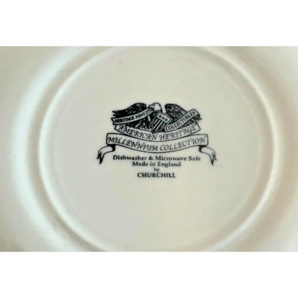Yr 2000 Vtg CHURCHILL American Heritage Millennium BASEBALL STADIUM Cereal Bowls